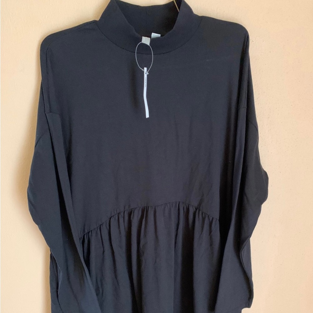 Casual high neck long sleeve dress